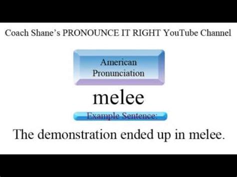 define melee|how to pronounce melee.